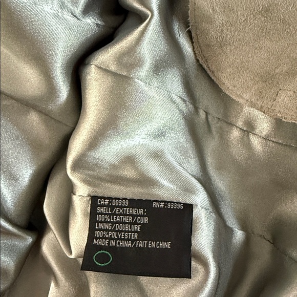 Nuage light green suede leather jacket - Picture 5 of 6